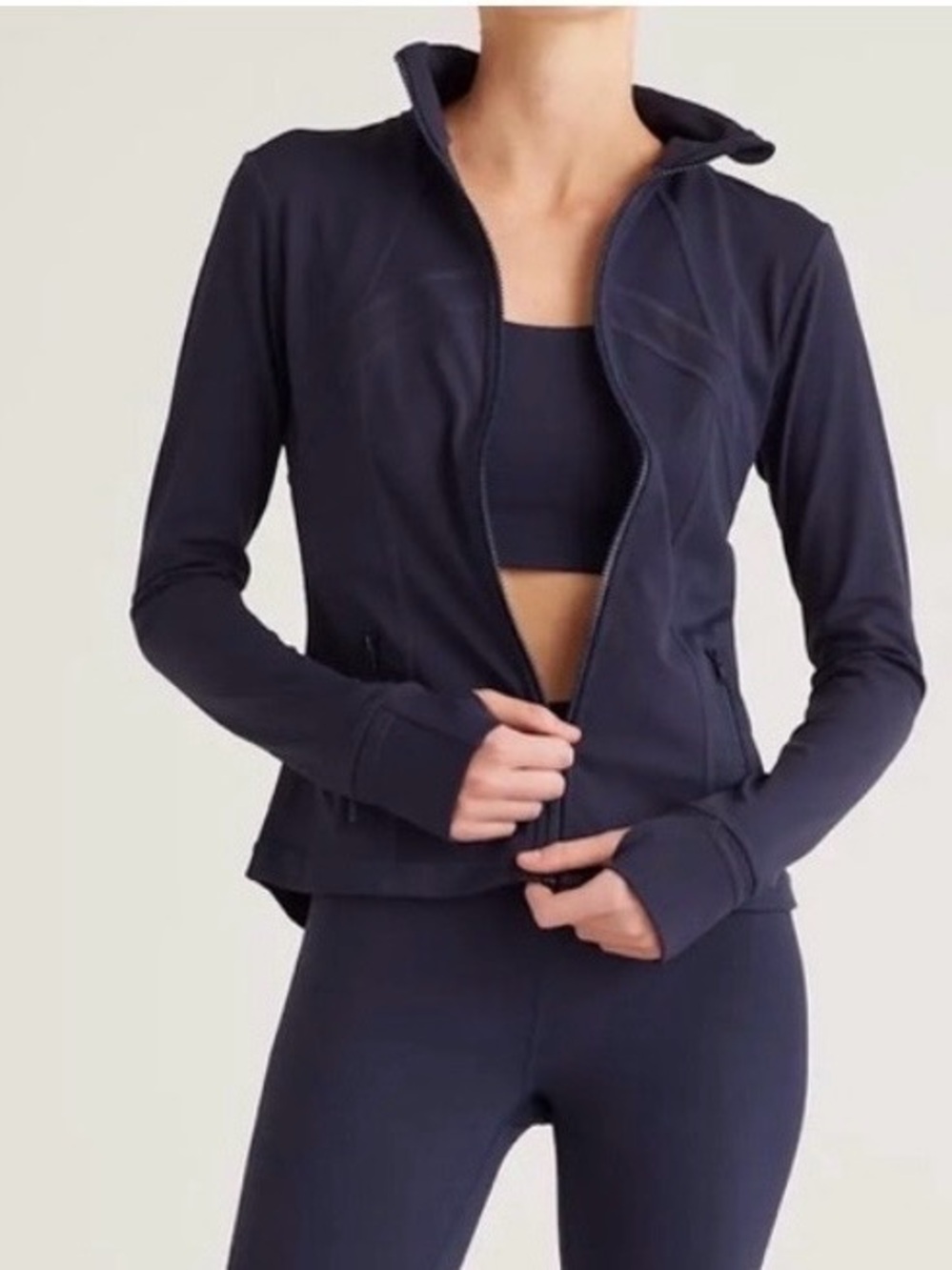 Apana Navy Zip-Up Utility Jacket
